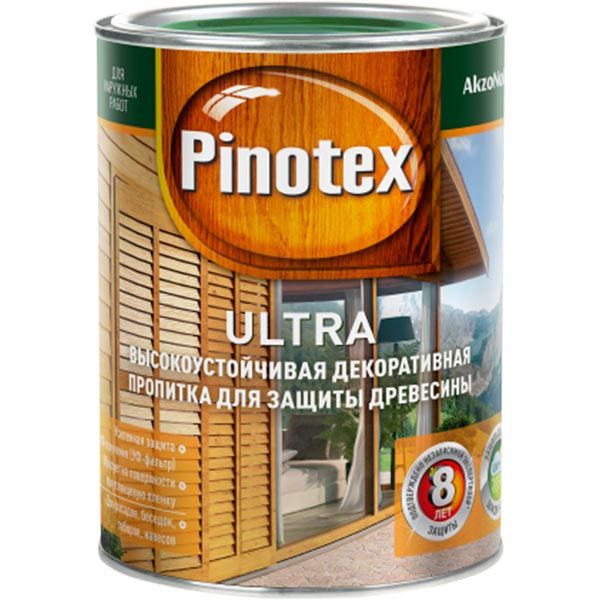 Деревозащитное средство Pinotex Ultra Lasur орегон глянец 10 л