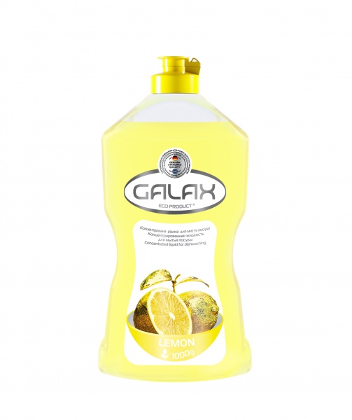 Жидкость для ручного мытья посуды Galax Лимон 1л