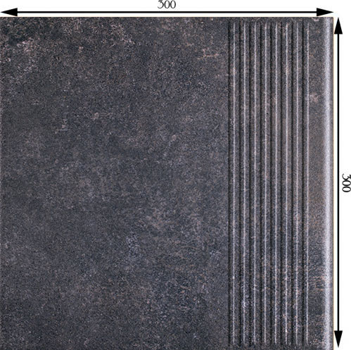 Клинкерная плитка Marsala antracite stopnica prosta 30x30 (1,17) Ceramika Paradyz