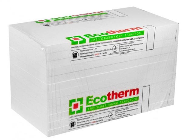 Пінопласт 25 Ecotherm® EPS-30 1м х 1м 30 мм