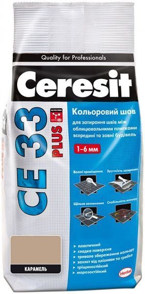 Фуга Ceresit CE 33 Plus 125 2 кг темно-бежевый  