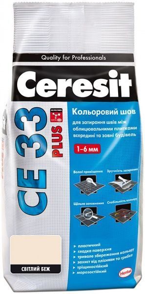 Фуга Ceresit CE 33 Plus 121 2 кг світло-бежевий