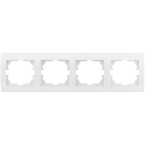 Рамка четырехместная Lezard DERIY горизонтальная белый 702-0200-149
