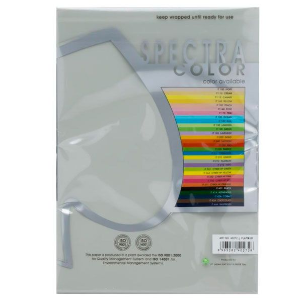 Папір офісний Spectra Color A4 80 г/м Platinum 272 сірий 