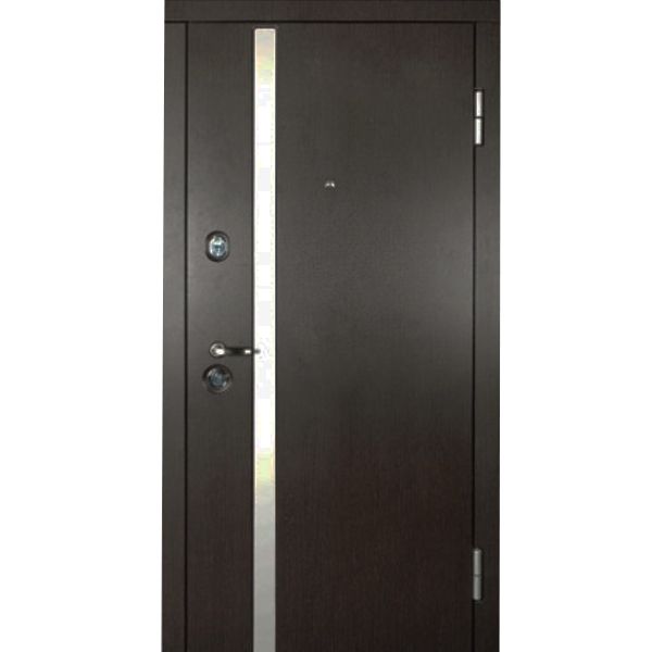 Двери металлические АВ1 Венге темный 2050x900x105 мм правые