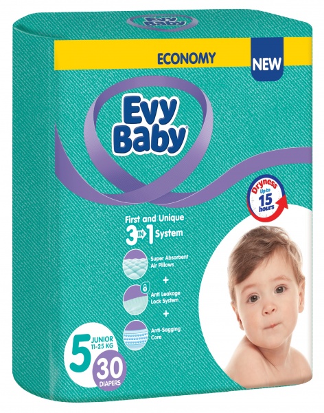 Подгузники Evy Baby Junior 11-25 кг 30 шт.