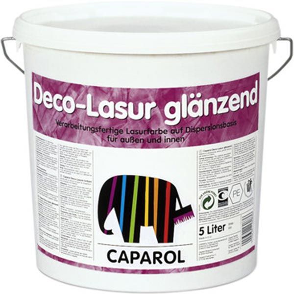 Краска декоративная DecorLasur glaenzend Caparol прозрачный 2,5 л