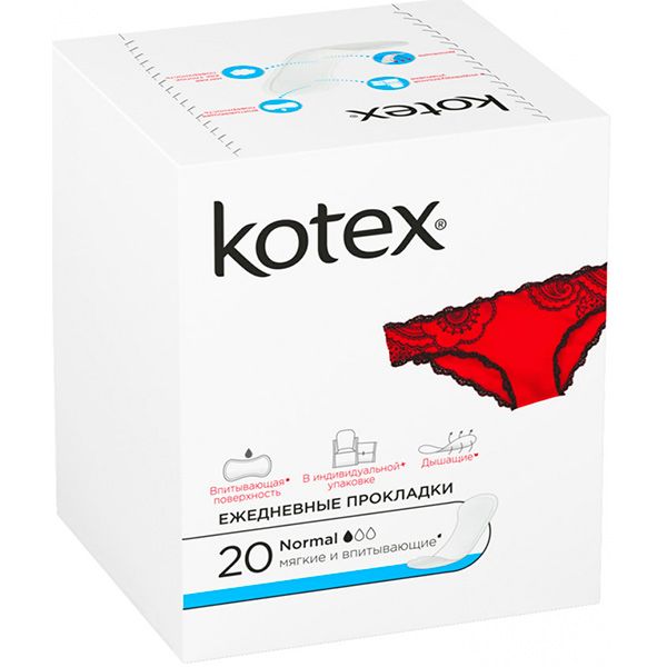 Прокладки ежедневные Kotex Lux Deo normal 20 шт.
