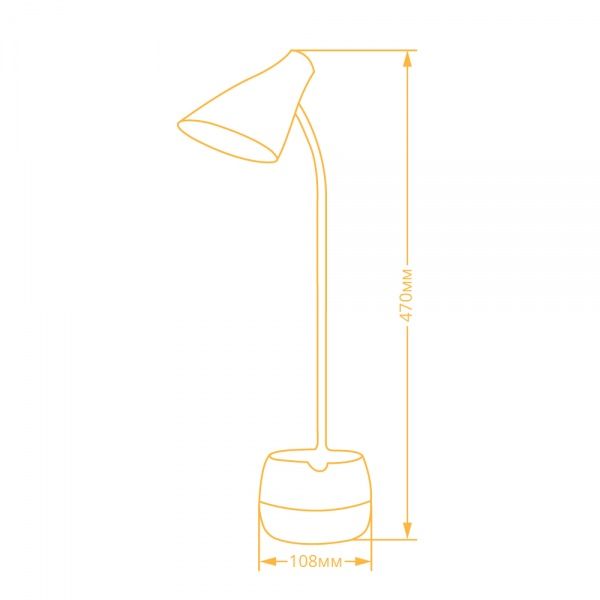 Настольная лампа LightMaster LED DE1145 с аккумулятором 5 Вт белый 