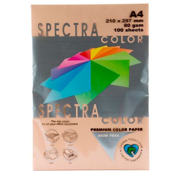 Папір офісний Spectra Color A4 80 г/м А4 100 аркушів Peach150 персиковий 