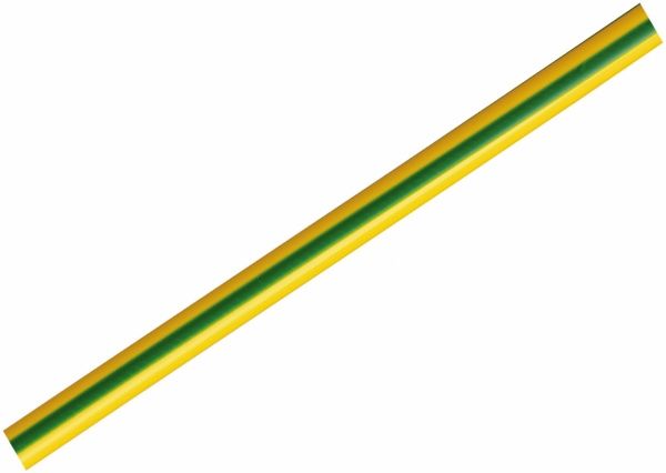 Трубка термоусадочная тонкостенная 3M 1 м желто-зеленая полиолефин GTI-3000 9/3-GS