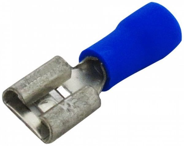 Роз'єм плаский ізольований (штек. + гн.) EMT 1,5-2,5 мм 15А 10 шт. синій 
