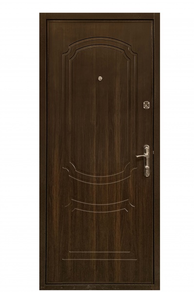 Дверь входная Министерство дверей КУ-Оптима орех мореный 2050x960 мм правая