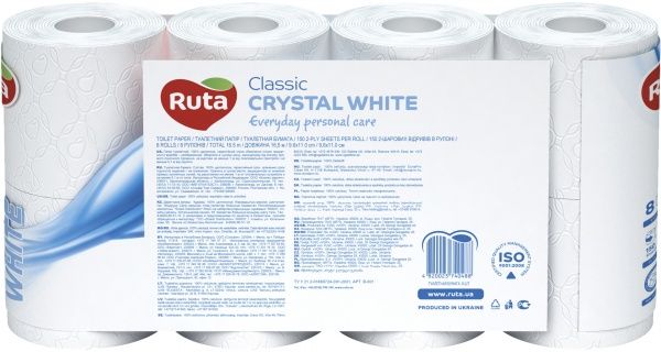 Туалетная бумага Ruta Classic двухслойная 8 шт.