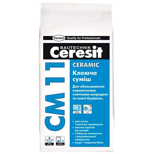 Клей для плитки Ceresit СМ 11 Ceramic 5кг
