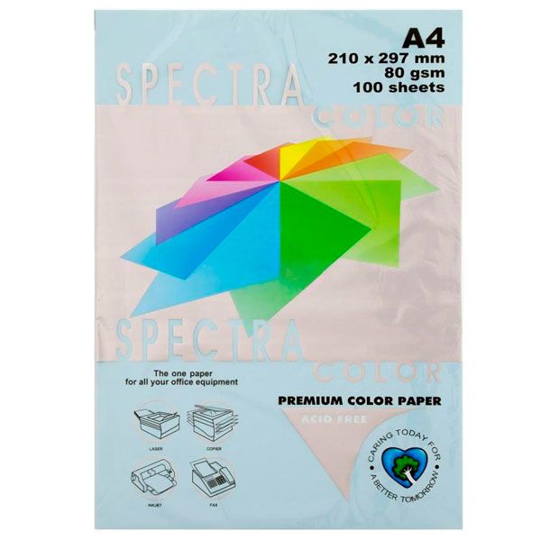 Папір офісний Spectra Color A4 80 г/м А4 100 аркушів Ocean120 блакитний 
