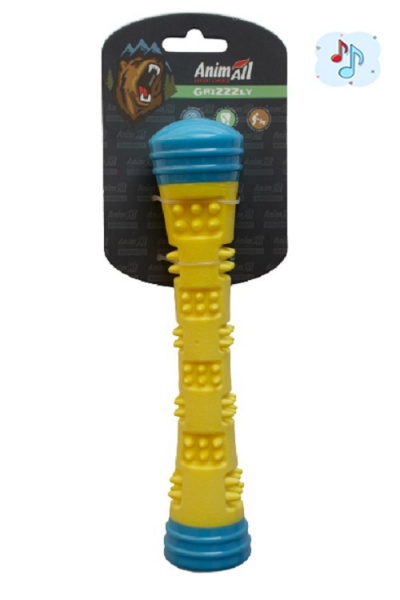 Игрушка для собак AnimAll GrizZzly Волшебная палочка желто-голубая