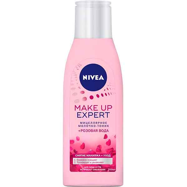 Мицеллярное молочко-тоник Nivea Make up Еxpert + Розовая вода 200 мл