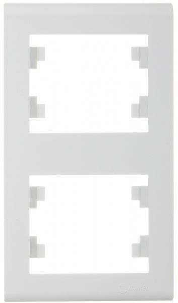 Рамка двухместная Makel Manolya вертикальная белый