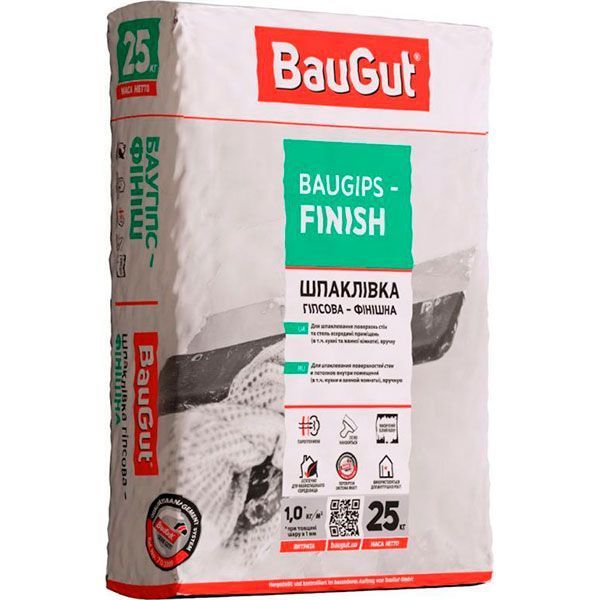 Шпаклівка BauGut Baugips-FINISH 25 кг