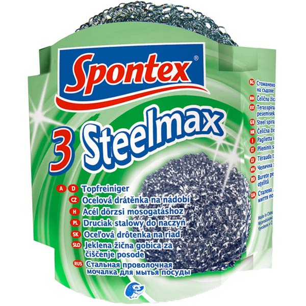 Шкребок SPONTEX сталевий Steelmax 3 шт.