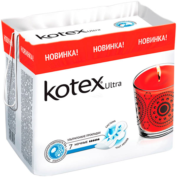 Прокладки гигиенические Kotex Ultra Dry&Soft Night super 7 шт.