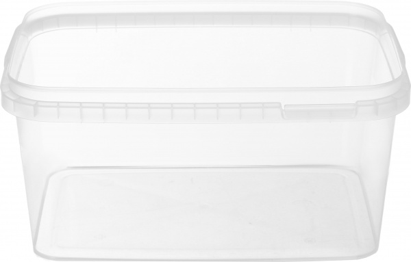 Ведро без крышки Пласт-Бокс прямоугольное с пластиковой ручкой 2,5 л прозрачный 