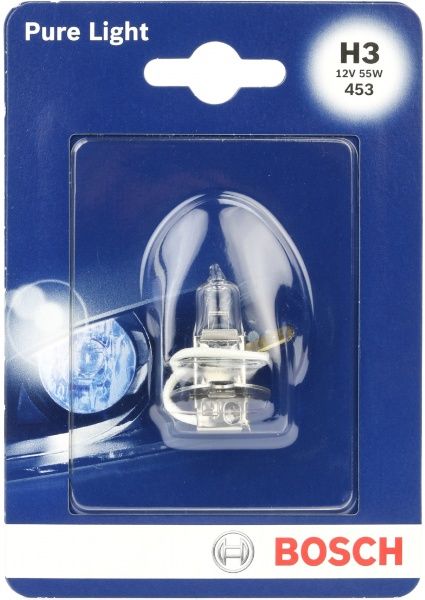 Лампа галогенная Bosch Pure Light (Blister) (1987301006) H3 PK22s 12 В 55 Вт 1 шт