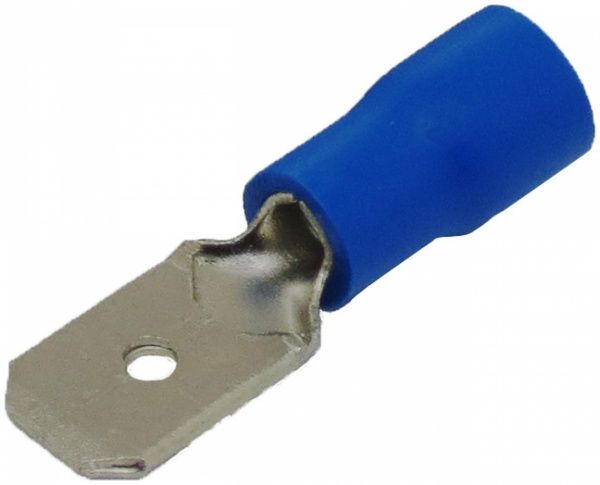 Роз'єм плаский ізольований (штек. + гн.) EMT 1,5-2,5 мм 15А 10 шт. синій 