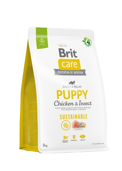Корм сухой для всех пород Brit Care Sustainable Puppy с курицей 3 кг
