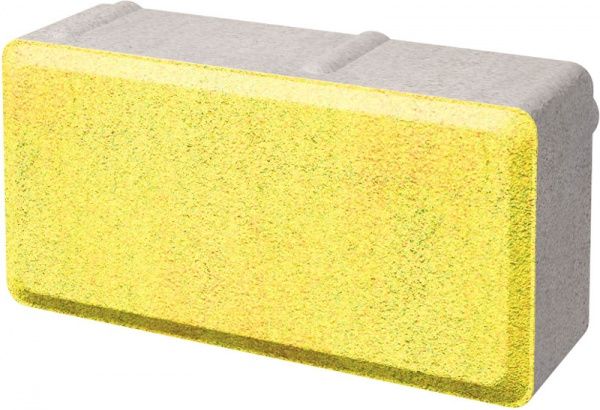 Тротуарная плитка Brukland Кирпич H= 60 мм желтая прямая