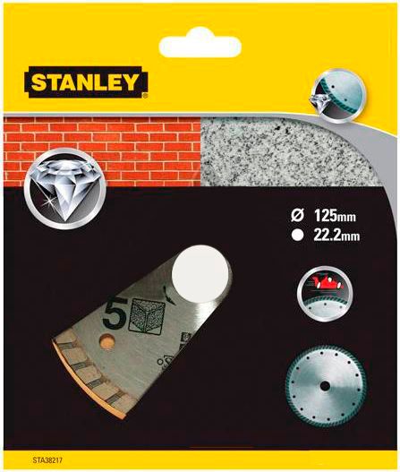 Диск алмазный отрезной Stanley Turbo 125x22,2 камень, керамика STA38217