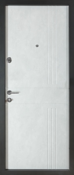 Дверь входная Revolut Doors В-617 мод. 250 бетон антрацит / бетон снежный 2050x850 мм правая