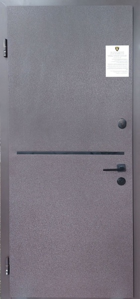 Дверь входная Strimex Nautilus-Thermo горизонт RAL 8019 960x2070 мм правая