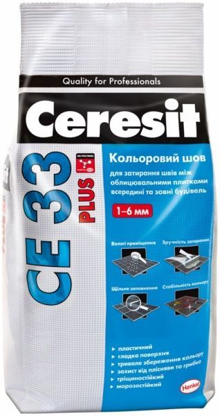 Фуга Ceresit CE 33 Plus 123 2 кг бежевий