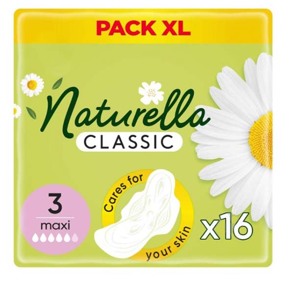 Гігієнічні прокладки Naturella Classic Camomile Duo derma crem maxi 16 шт.