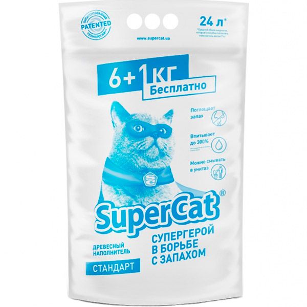 Наполнитель Super Cat Стандарт 6+1 кг (синий)