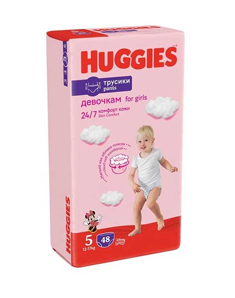 Подгузники-трусики Huggies Pants girl 5 12-17 кг 48 шт.