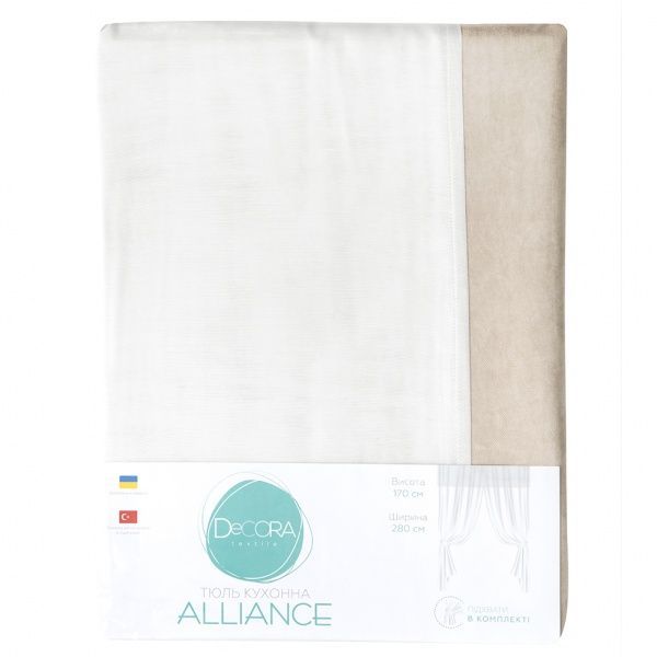 Штора Alliance 290х170 см бело-бежевый Decora textile