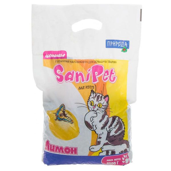 Наполнитель для кошачьего туалета Природа Sani Pet лимон 2.5 кг 