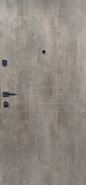 Дверь входная Tarimus Амарэ антрацит / бетон светлый 2050x960 мм правая