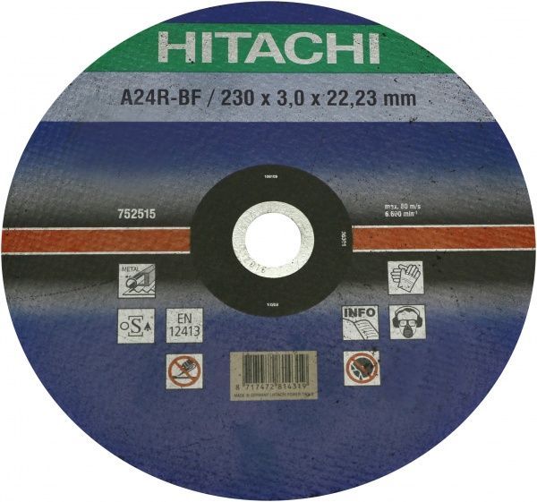 Круг отрезной по металлу Hitachi 230х3,0х22,2 мм 7752515