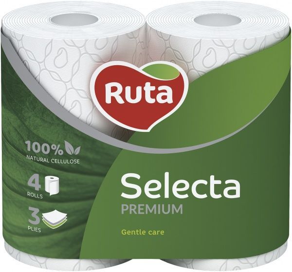 Туалетная бумага Ruta трехслойная 4 шт.