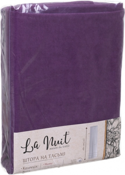Штора Bona 200х280 см фиолетовый La Nuit