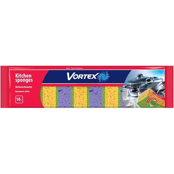Губка Vortеx для кухни 10 шт.