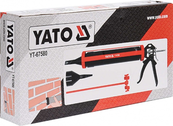 Пистолет для герметика YATO со сменными насадками YT-67580