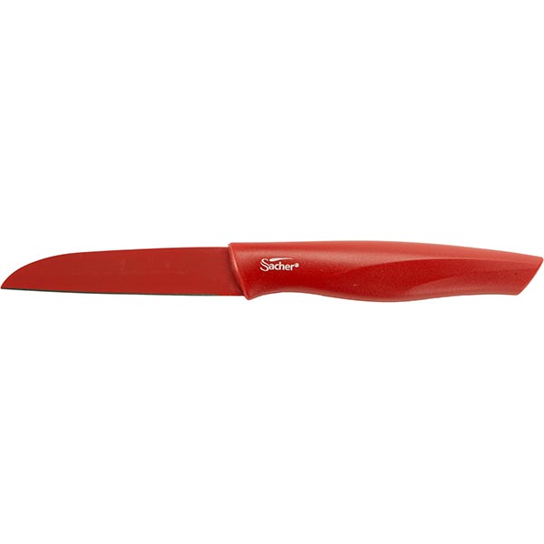 Нож для овощей Sacher красный 9 см