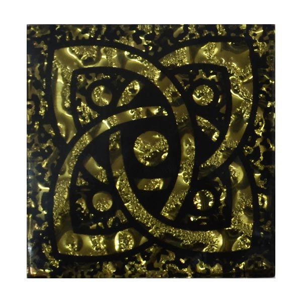 Плитка Grand Kerama Тако Галактика золото рифленая 775 6,6x6,6 