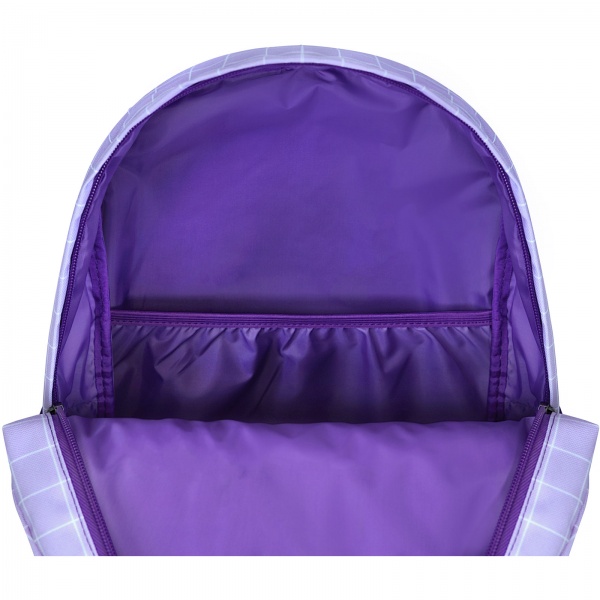 Рюкзак молодежный Bagland Клетка фиолетовый 17 л 533664 (суб.1341)