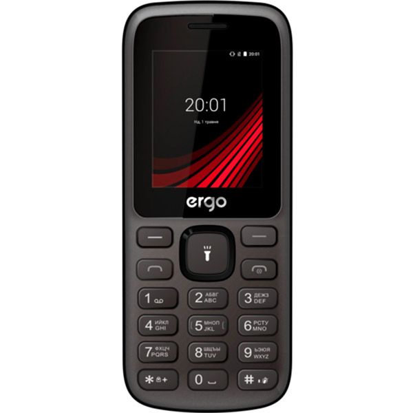 Телефон мобильный Ergo F185 Speak black